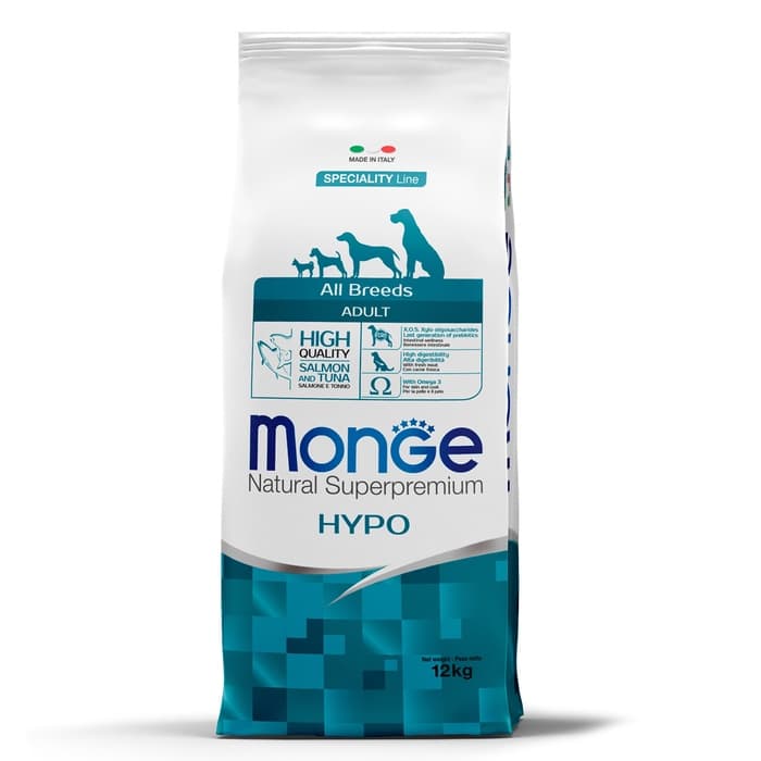 Сухой корм Monge Dog Speciality Hypoallergenic для собак, лосось/тунец, 12 кг