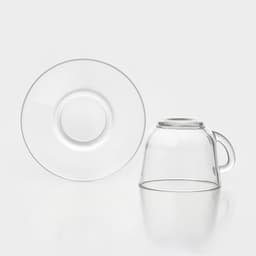 Чайный сервиз «Гламур», 12 предметов: чашки 250 мл 6 шт., блюдца 6 шт., стекло, прозрачный