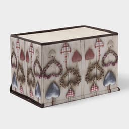 Короб стеллажный для хранения с крышкой «Сердца», 37×24×24 см