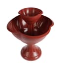 Клумба «Водопад», 2 яруса, 33.5 л, d=27-55 см, бортик h=60 см, пластиковая, коричневая