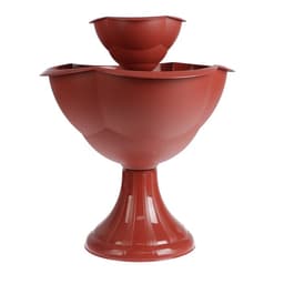 Клумба «Водопад», 2 яруса, 33.5 л, d=27-55 см, бортик h=60 см, пластиковая, коричневая