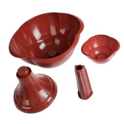 Клумба «Водопад», 2 яруса, 33.5 л, d=27-55 см, бортик h=60 см, пластиковая, коричневая