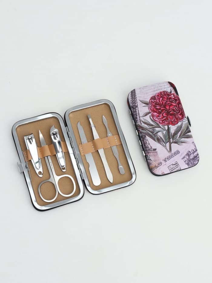 Набор маникюрный «Пейзаж», 6 предметов, в футляре, МИКС