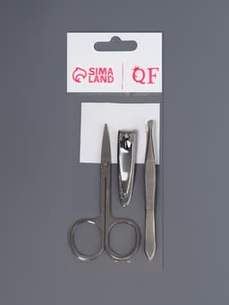 Набор маникюрный, 3 предмета, серебристый