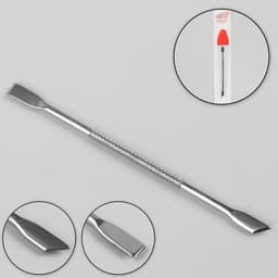 Шабер двусторонний, лопатка прямая, лопатка скошенная, в чехле, 11.5 см, цвет серебристый