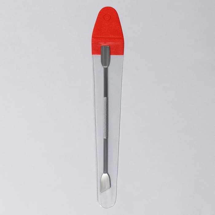 Шабер двусторонний, лопатка прямая, лопатка скошенная, в чехле, 11.5 см, цвет серебристый