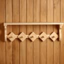 Полка - вешалка для бани и сауны, хвоя, 72.5×21 см, 5 крючков, «Добропаровъ»