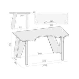 Компьютерный стол «СОКОЛ. КСТ-116», 1500×900×750 мм, цвет белый