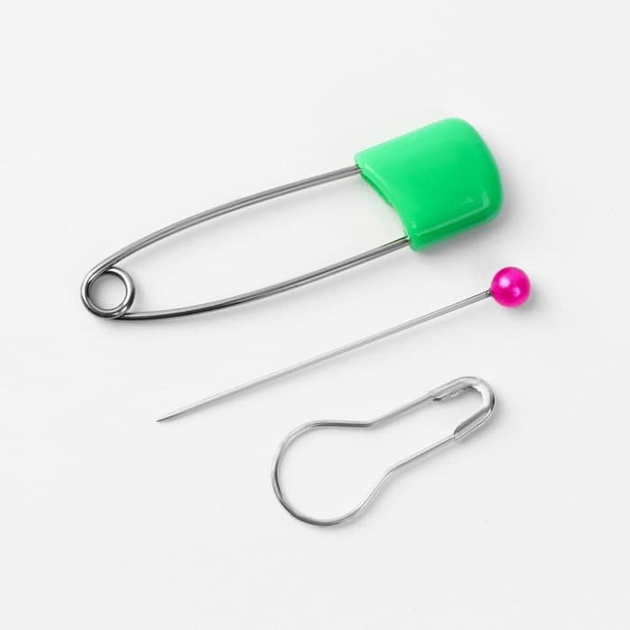 Набор булавок: портновские, с круглым концом, английские, 22 / 37 / 40 мм, 422 шт., разноцветный