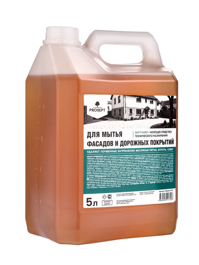 Средство для мытья фасадов и дорожных покрытий Duty Hard +, 5 л