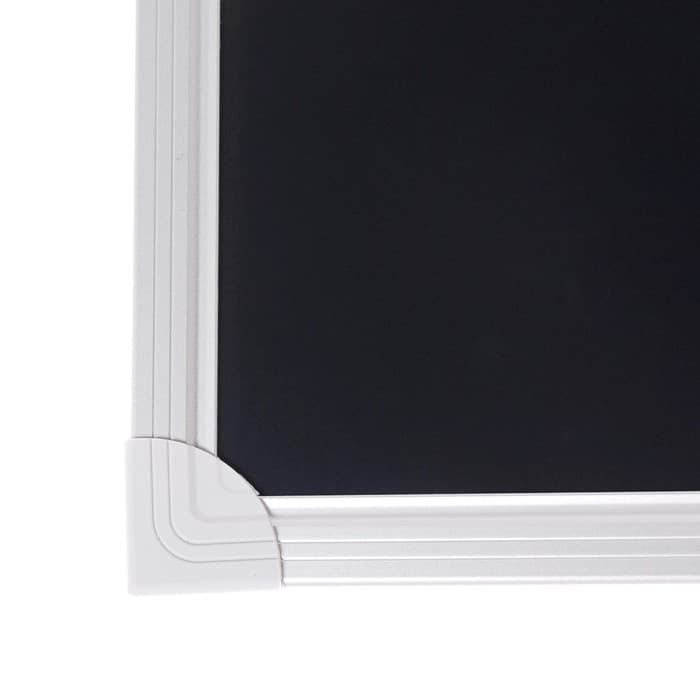 Доска магнитно-меловая, Calligrata REEF, 100×150 см, чёрная, в алюминиевой рамке, с полочкой