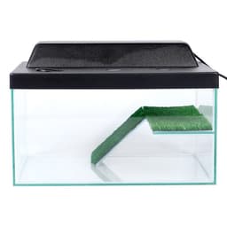Террариум для черепах 25 л, с крышкой, полкой и лесенкой, 40×29×22 см