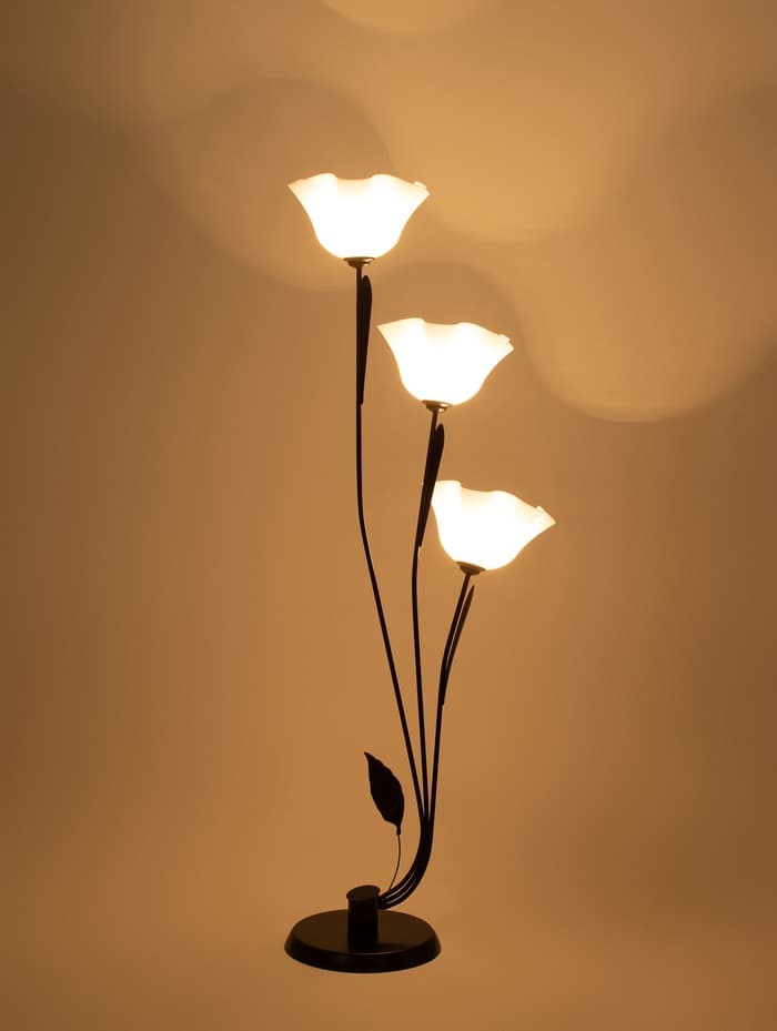 Торшер напольный BayerLux «Пион», 3×15 Вт, E27, черный