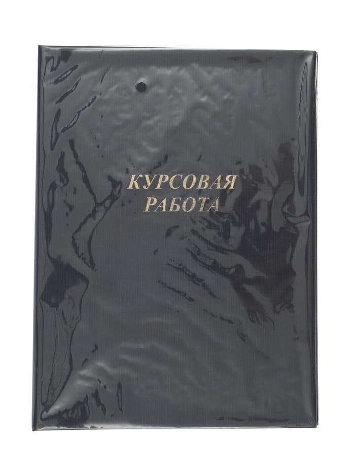 Папка «Курсовая работа» А4, бумвинил, гребешки/сутаж, (без бумаги) синяя 10КР01