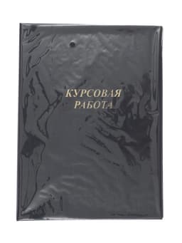 Папка «Курсовая работа» А4, бумвинил, гребешки/сутаж, (без бумаги) синяя 10КР01