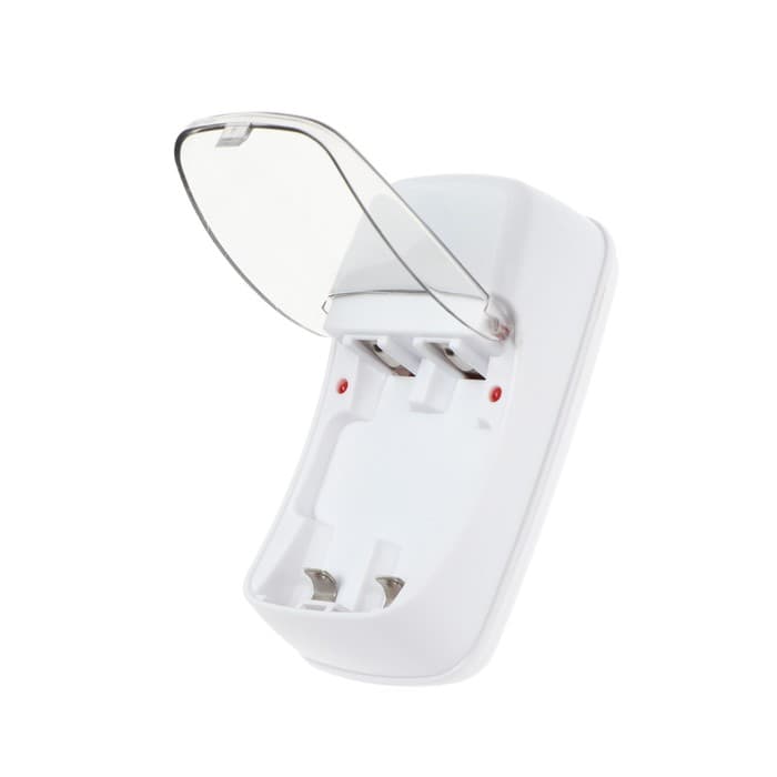 Зарядное устройство для двух АКБ АА или ААА CHR-57, вилка складная, ток заряда 180 мА, белое