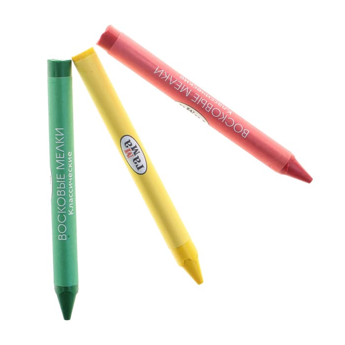 Мелки восковые 12 цветов, «Гамма», трёхгранные