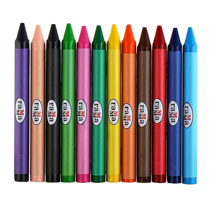 Мелки восковые 12 цветов, «Гамма», трёхгранные