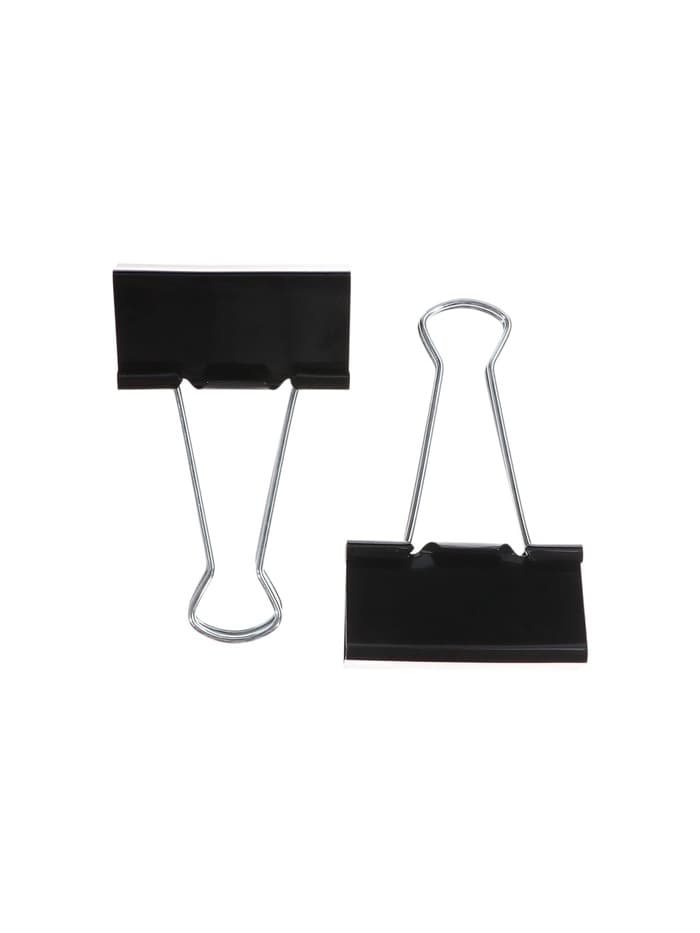 Набор зажимов для бумаг, 51 мм, 12 штук, чёрный