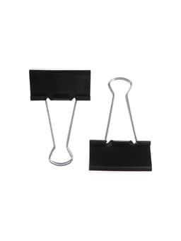 Набор зажимов для бумаг, 51 мм, 12 штук, чёрный