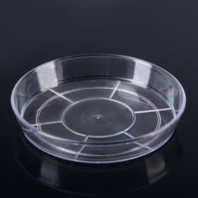 Поддон для цветочных горшков Plast-Avenue, d=12 см, пластиковый, прозрачный