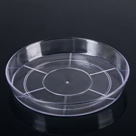 Поддон для цветочных горшков Plast-Avenue, d=15 см, пластиковый, прозрачный