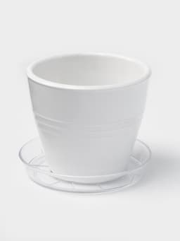 Поддон для цветочных горшков, d=10 см, пластиковый, прозрачный