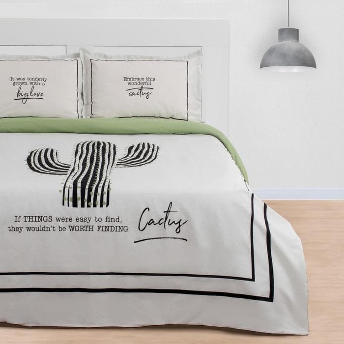 Постельное бельё евро «Этель. Кактус», ранфорс