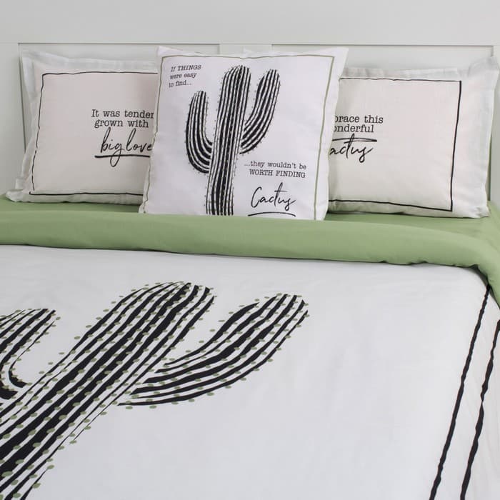 Постельное бельё евро «Этель. Кактус», ранфорс