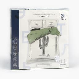 Постельное бельё евро «Этель. Кактус», ранфорс