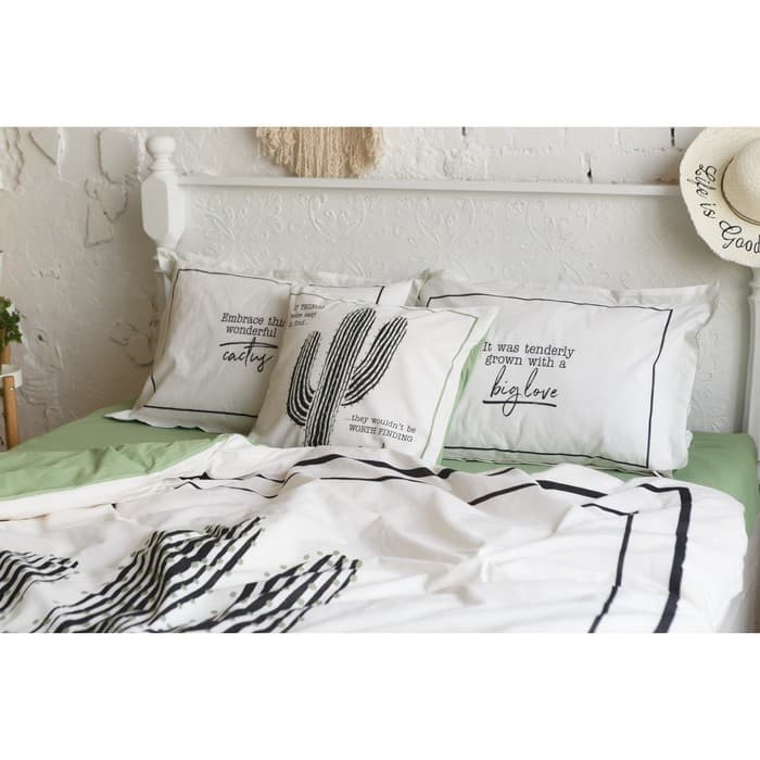 Постельное бельё евро «Этель. Кактус», ранфорс