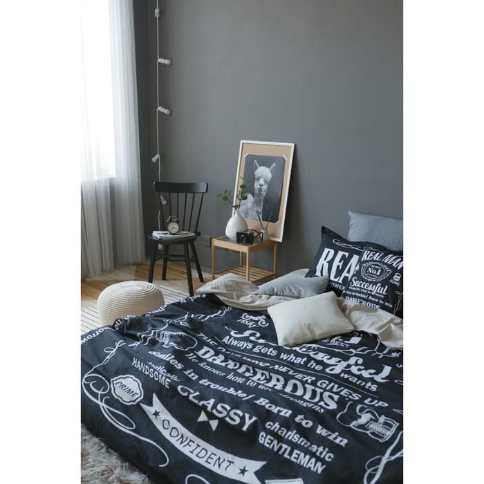 Постельное бельё евро «Этель» Real Man, ранфорс