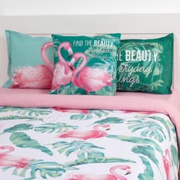 Постельное бельё евро «Этель. Фламинго», ранфорс