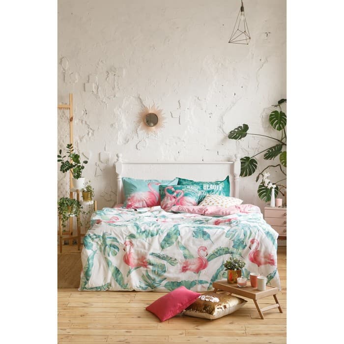 Постельное бельё евро «Этель. Фламинго», ранфорс