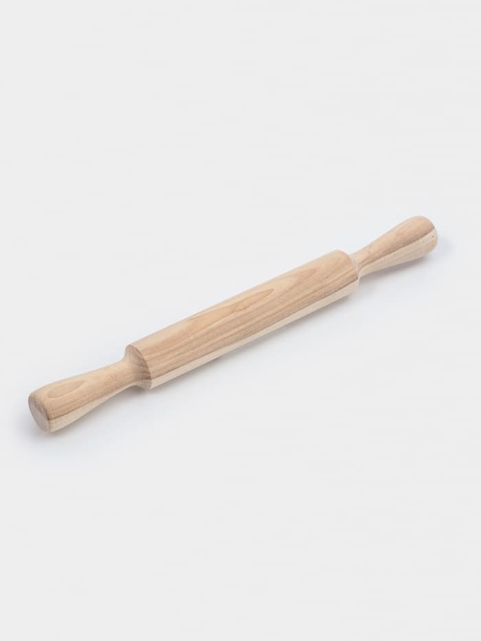 Скалка с ручками для теста, дерево берёза, 35×3.5 см