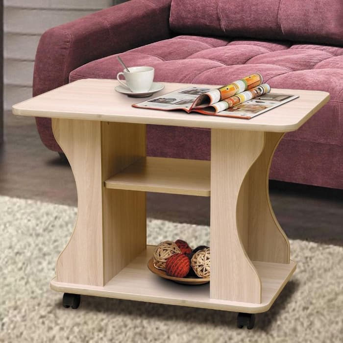 Стол журнальный №11, 800×550×600 мм, цвет млечный дуб