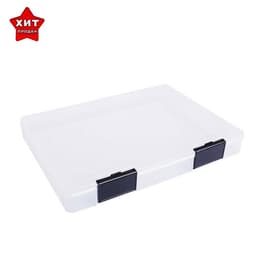 Папка для документов А4, с черными защелками, 230×305×40 мм, прозрачный корпус