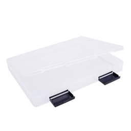 Папка для документов А4, с черными защелками, 230×305×40 мм, прозрачный корпус