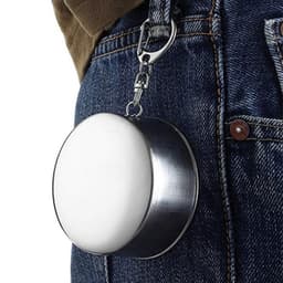 Складной стакан, 150 мл, d=6.5 см, с карабином, нержавеющая сталь