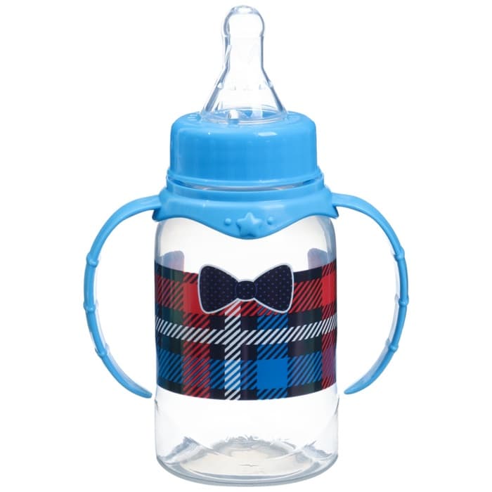 Подарочный детский набор M&B «Джентльмен»: бутылочки для кормления 150 и 250 мл, прямые, от 0 мес., голубой