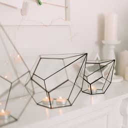 Флорариум «Пирамидка», средняя, стекло, швы чёрные