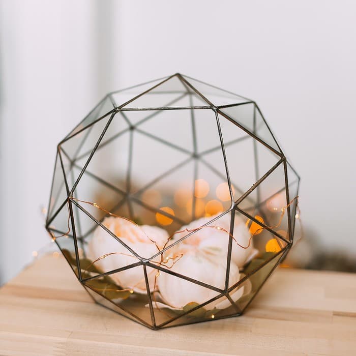 Флорариум «Сложный», стекло, швы серебро