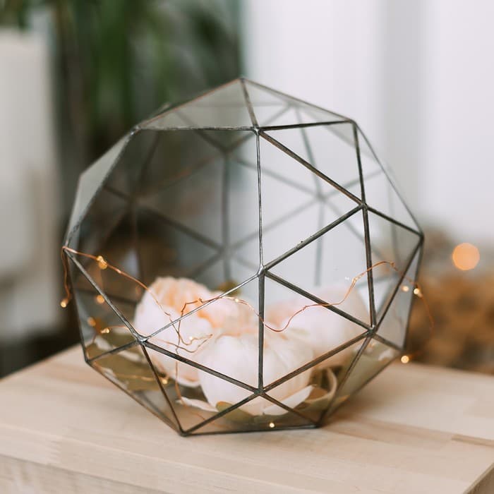 Флорариум «Сложный», стекло, швы серебро