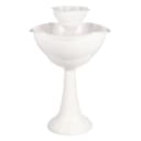 Клумба пластиковая, 2 яруса, d=25–55 см, высота бортика 87 см, на высокой ножке, белая