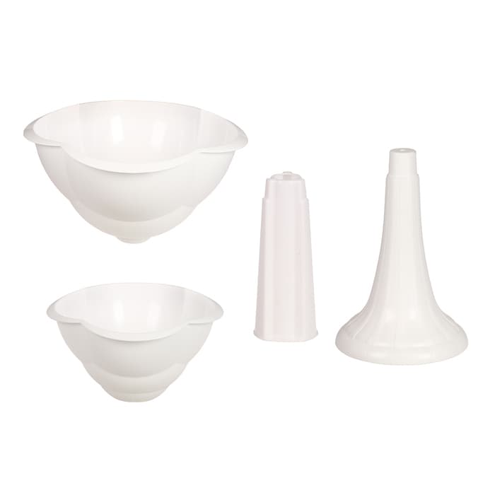 Клумба пластиковая, 2 яруса, d=25–55 см, высота бортика 87 см, на высокой ножке, белая