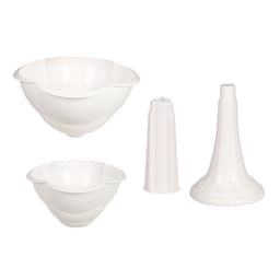 Клумба пластиковая, 2 яруса, d=25–55 см, высота бортика 87 см, на высокой ножке, белая