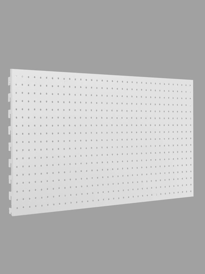Панель перфорированная для стеллажа, 35×89 см, шаг 2.5 см, белая