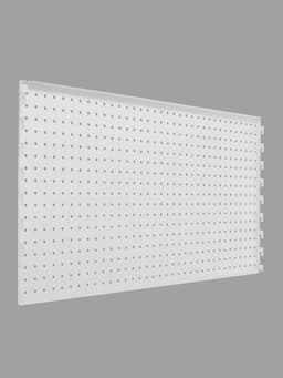 Панель перфорированная для стеллажа, 35×89 см, шаг 2.5 см, белая