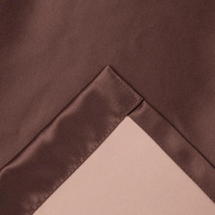 Штора блэкаут портьерная «Этель», 130×300 см, шоколадная