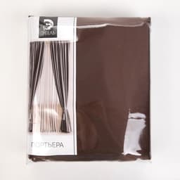 Штора блэкаут портьерная «Этель», 130×300 см, шоколадная